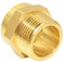 Joywayus Messing-Fitting 1 Zoll G-Gewinde Innengewinde × 2,5 cm NPT Gewinde Außengewinde Messing Rohrverschraubung Adapter