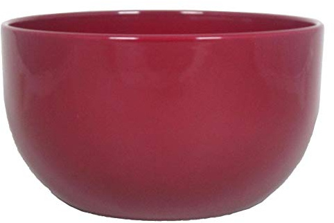 INNA-Glas Keramik Blumenschale, Ø26cm, 14cm, weinrot | Pflanzschale/Übertopf Schale