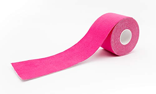 axion Kinesiologie Tape 1 Rolle 500x5cm | Wasserfeste • hautfreundliche • elastische • selbstklebende Fitness Bandage | Physio-tape optimal für Sport & Alltag - axion (Pink)