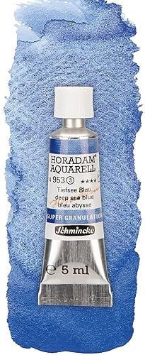 Schmincke – HORADAM® AQUARELL, Super Granulation, Tiefsee Blau, 5 ml, sehr stark granulierende Farbtöne, feinste, supergranulierende Aquarellfarben