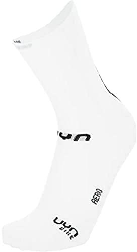 UYN Herren Cycling Aero Socken, White/Black, 42 EU