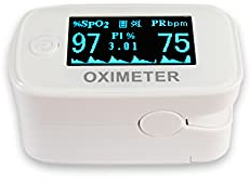 SCALESON S250 Pulsoximeter/Fingeroximeter - misst Sauerstoffsättigung, Pulsfrequenz, Perfusionsindex - gut lesbares OLED-Display für Erwachsene und Kinder