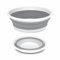 ACUNA Collapsible 5L Medium Round Washing Up Bowl Basin Multipurpose Outdoor Travel Basin Folding Portable Silicone Bowl Tub for Kitchen Camping Caravans Water Carrier (Grey)