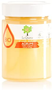 Le Querce Miele di Agrumi Biologico Italiano 400g – Sicilia, 100% Naturale, Non Pastorizzato – Gusto Dolce e Floreale con Note Agrumate