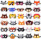 LATERN 30 Pièces Masques D'animaux en Feutrine, Masques Enfants Masque de Fête des Animaux Remplisseurs de Sacs de Fête S'habiller Masque Cosplay pour Halloween Party Mascarade Jungle Thème Party