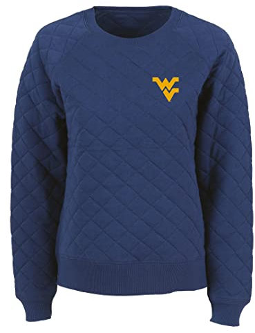 boxercraft Damen West Virginia University Stepp-Crew Leichte Gesteppte Jacken, Indigo, Small