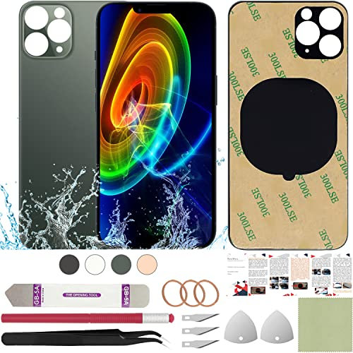 ReuWeu Back Cover Replacement Compatible with iPhone 11 Pro 5.8 + Professional Tools (Matte Midnight Green)