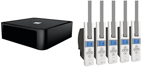 WIR elektronik, eWickler Maxi 5 Fenster Funk-Set, eW845-F, 5 x elektronischer Gurtwickler + 1 x Gateway V6, für 17-23 mm Gurtband, Unterputz, bis 75 kg, inkl. Netzstecker (5 Fenster)
