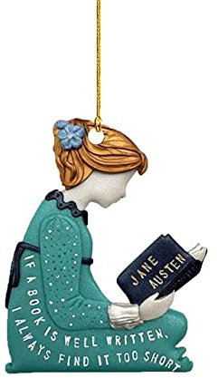 Acryl Buch Nerd Reader Anhänger Weihnachtsschmuck Baumschmuck Auto Rückspiegel Fensterdekoration