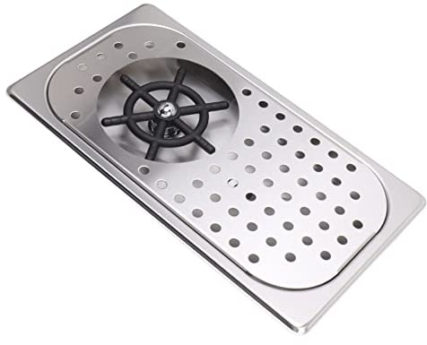 Évier de Bar avec Rinceur de Verre, Pichet en Acier Inoxydable, Rinceur de Gobelet, Rinceur de Nettoyage de Verre, Lavage à Haute Pression avec Tuyau D'égouttement pour Bar (Inox Couleur A)