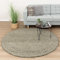 FRAAI | Home & Living Wollteppich Rund - Feline Olivgrün Wolle - Flachgewebe - Einfarbig - Modern, Skandinavisch - Wohnzimmer, Esszimmer, Schlafzimmer - Carpet