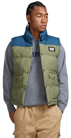 CAT Caterpillar Herren Foundation Bonded and Insulated Weste, Wintermoos, Large