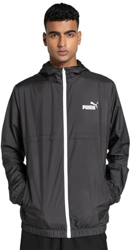 PUMA ESS Solid Windbreaker, Coupe-vent Unisexe, PUMA Black-All black, 847484 S