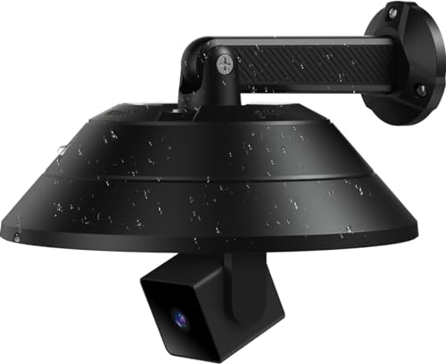 Gcioii Wandhalterung und wetterfeste Schutzhülle für WYZE Cam Pan V3/V2/V1, Blink Mini Pan-Tilt, Eufy Cam E220, Kasa Indoor Pan und Tapo C200 (1 Packung schwarz, Kamera nicht im Lieferumfang