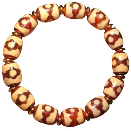 YHDONE Tibetisches Dzi-Achat-Armband mit drei Augen, Dzi-Perlenschnur, 5 (mit Zertifikat), für Damen und Herren, Jade-Armbänder für Herren, middle, Achat, Achat