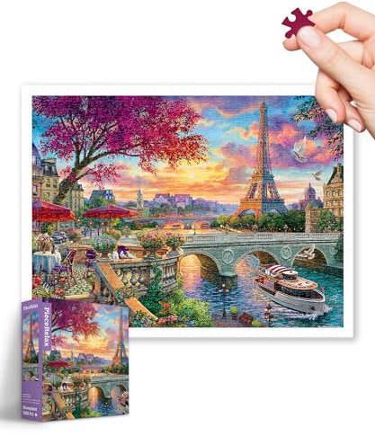 PieceRelax Puzzle 1200 Teile für Erwachsene & Kinder ab 14 – Image World - Blooming Paris [H3549], 58,8 x 44,6 cm, Herausforderung & Achtsamkeit für Ihre Me-Time