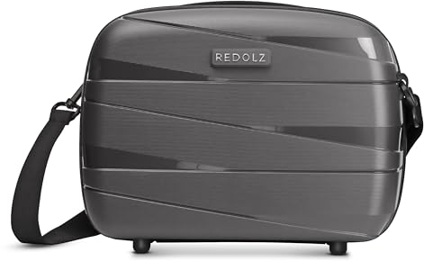 REDOLZ Hartschalen Handgepäck Kosmetik-Koffer | Stabiles Beauty-Case mit Aufsteckfunktion | 34 x 17 x 27 cm aus leichtem Polypropylen (Essentials 10)