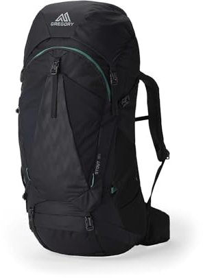 Gregory Stout 55 – Rucksack, 80 cm, 55 L, 1.68 KG, Black Forest Black