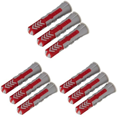 fischer DUOPOWER 10 x 50, Universaldübel, leistungsstarker 2-Komponenten-Dübel, Kunststoffdübel zur Befestigung in Beton, Ziegeln, Stein, Gipskarton uvm., ohne Schrauben, 50 Stück (3er Pack)