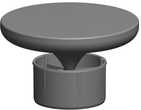 Mündungs-Abströmdüse für Schornstein DN60 mit Windschutzschirm und Montagekit