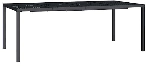 Gartentisch Anthrazit 200x100x72 cm Stahl,362747