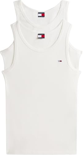 Tommy Jeans TJM XSLIM 2PCK Rib Tank EXT Other T-Shirts Men's, Multi (Ecru/Ecru), L
