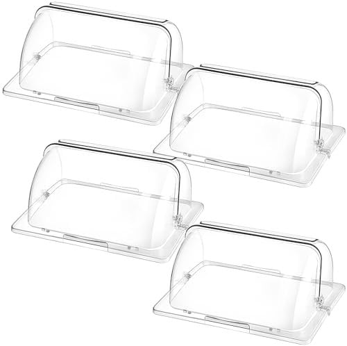 Ziliny Transparente Chafing Dish Abdeckungen, halbe Größe, Roll-Top, Bäckerei-Pfanne, Display, 1/2 Kunststoff, Chafing, Dessert, Kuchen, Lebensmittel, Displayabdeckung für Cupcakes, Ausstellungen, 4