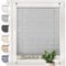 Sonello Plissee Crush Klemmfix ohne Bohren 75cm x 140cm Grau Faltrollo Plisseerollo Jalousie für Tür & Fenster Blickdicht Sichtschutz Sonnenschutz Fertifplissee Rollo