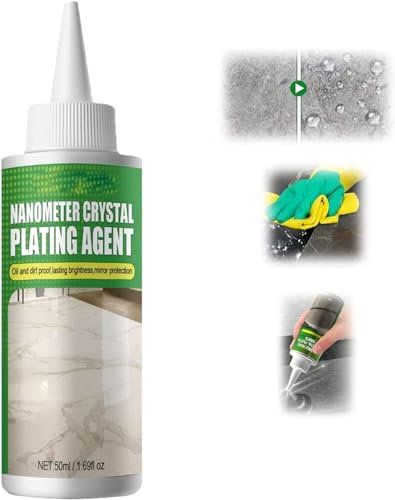 Marmor-Nano-Kristallbeschichtungsmittel, Steinkristall-Beschichtungsmittel, Nano-Kristallbeschichtungsmittel für Küche, Quarz-Arbeitsplattenreiniger und Politur (50 ml)