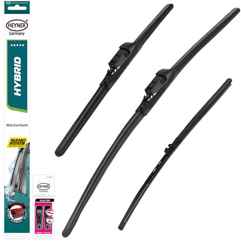 HEYNER® Scheibenwischer Set mit Heckscheibenwischer passend für SKODA OCTAVIA IV Combi (11.2019-10.2024) HYBRID Flachbalkenwischer Front- und Heckwischer