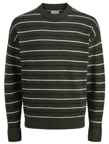 JACK & JONES Herren Jjsoho Ollie Stripe Knit Crew Neck Jjsoho Ollie Stripe Knit Crew Neck (1er Pack)