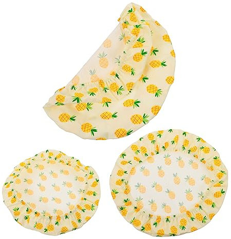 CRILSTYLEO 3pcs Cotton Bowl Cover Food Plate Covers Stretchable Bowl Covers Elastic Bowl Cover Lid Bowl Covers with Elastic Food Bowl Storage Covers Food Wraps Food Cover