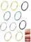 LEEQBCR 10 Pièces Anneaux de Nez Cerceaux, Clip sur Anneau Nez en Acier Inoxydable Faux Anneau Nez Piercing Anneau Hoop Bijoux,Septum Clicker Nez Lip Ring Piercing Bijoux pour Femmes Hommes
