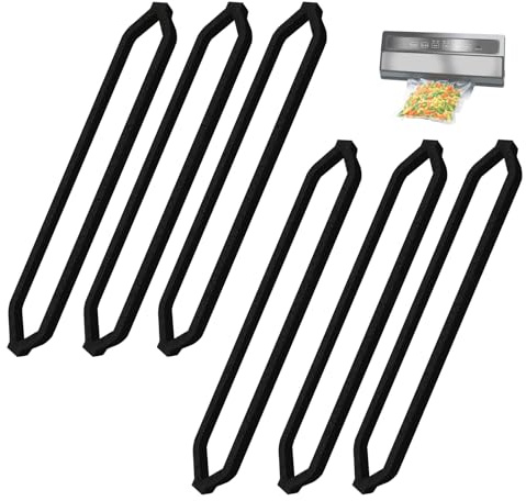 Food Sealer Gasket for Vacuum Sealer Machine, Foam Gasket Sealing Upper and Lower Replacement Parts Compatible with GERYON Food Saver E2900/E2901 Series, 6 Pcs