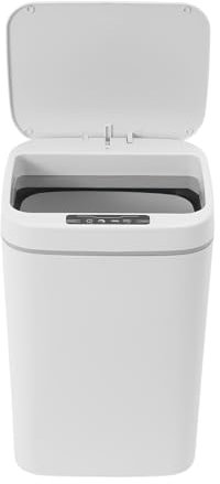 Poubelle avec capteur 16 l - Poubelle automatique avec capteur intelligent - Poubelle électrique automatique avec capteur - Poubelle électrique avec capteur - Poubelle sans contact - Poubelle blanche