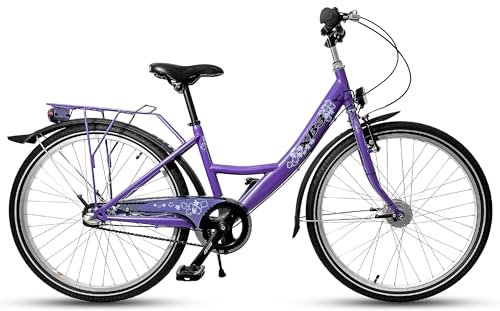 XB3 24 Zoll Kinderfahrrad, 3 Gänge Nabenschaltung lila
