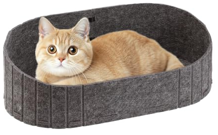 usefulbeauty Bett für kleine Hunde – Korb aus Filz für Katzen – Nest gegen Beißen, bequem, rutschfest, für Sofa, Innenbereich, Auto, Außenbereich, Reisen, Winter