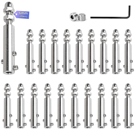 SUPAWAY 20 Serracavi per cavo 6 mm Terminale inox con vite e chiave Allen, Sistema resistente per fissaggi inghiere, recinzioni esterni