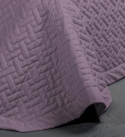 SGARLATA HOME Helen Double Bed Quilt 100% Pure Cotton Satin 300TC 270 x 270 cm Art. Helen (Antique Rose 41)