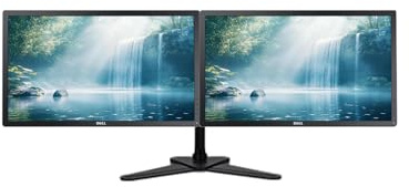 Dell Dual monitor Bundle Set - 2x P2714Hc 27 Inch Full HD 1080p IPS LED Monitor, DISPLAY VGA DVI USB, Dual Monitor Leg Base Stand (Renewed)