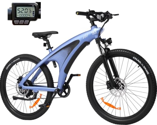 HX Q5 Shark Electric Mountain Bike Adult for Commuting City,27.5'' Tech & Fashion Ebike,95Nm＆60-100km Range, Front adjust Suspension, Dual-disc Brakes Fast E-bicycle for Cycling