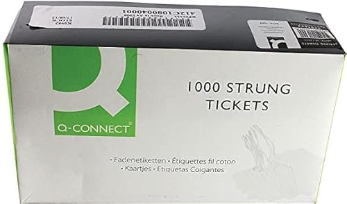 Q-Connect KF01619 String Tickets 41mm x 25mm White pack of 100