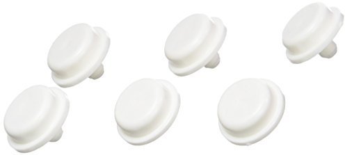 Ceramica Dolomite J365700 Set Gommini per Sedile Serie Rio Bianco, Cromo