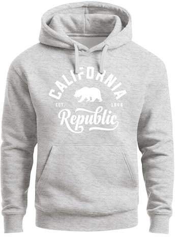 Neverless Hoodie Herren California Republic Kapuzen-Pullover Männer