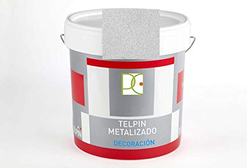PINTURA METALIZADA AL AGUA PARA PAREDES COLOR PLATA 0,75 LTS.