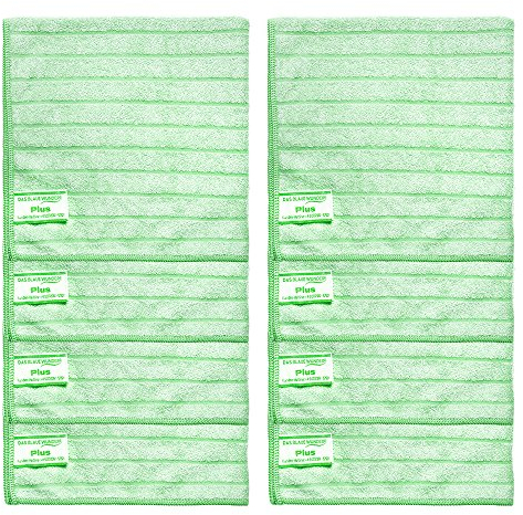 Das blaue Wunder Plus Reinigungstücher 8X 40x40 cm (GRÜN), reinigt, trocknet und poliert, Mikrofaser, Putztuch, Trockentuch für Küche, Bad, Haushalt, Auto