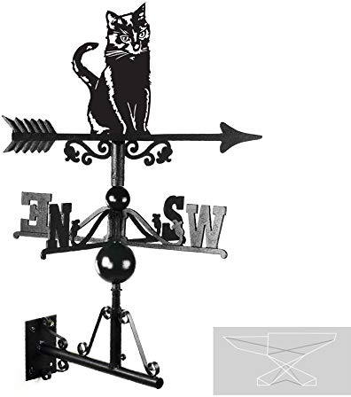 Black Country Metal Works Sitting Cat Weathervane