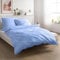 Carpe Sonno Seersucker Bettwäsche 135x200 Baumwolle | Kühlende Bettwäsche Sommer Bettbezug 135 x 200 Leichte Sommerbettwäsche Bügelfreie Bettwäsche Blau | Blaue Bettwäsche Baumwolle 135x200