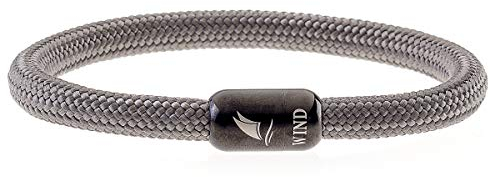 Wind Passion Magnetisches Armband mit nautischem Seil für Damen und Herren, XX-Large (Wrist size: 21.5-23.4 cm), Polyester, Edelstahl