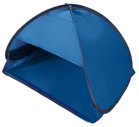 Abri de plage, pare-soleil tête du visage mini tente pop-up portable protection solaire instantanée camping pêche chien chat coupe-vent imperméable résistant sable support téléphone portable (bleu)